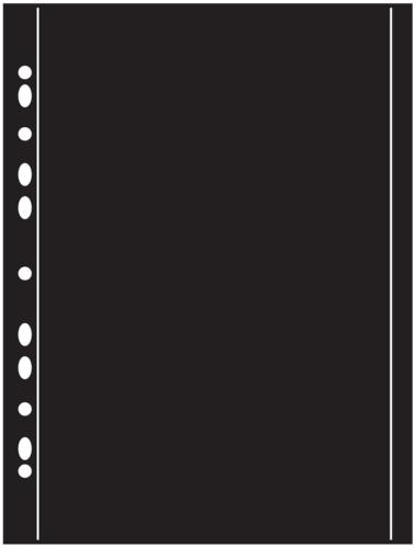 Arrowfile 8x12, 215x315mm (1 Pocket) Acid-Free Pocket Refills - Black (Pack of 10)