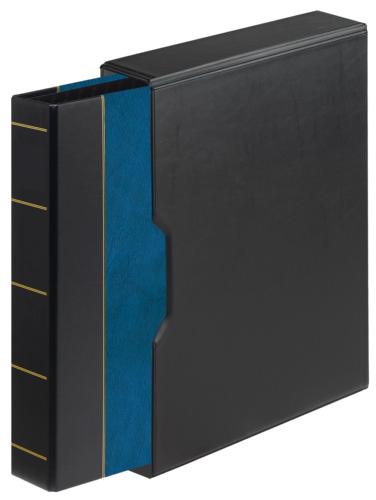 Chevron Single Album Binder Set with Black Vinyl Slipcase - Blue