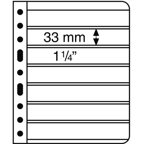 Clear Vario 7C - Pocket Refill Sheets (33x195mm) Pack of 5