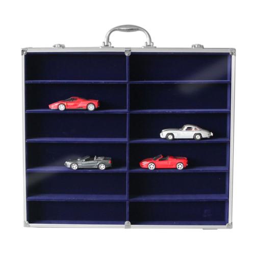 Collectors Maxi Aluminium Showcase with 12 Blue compartments
