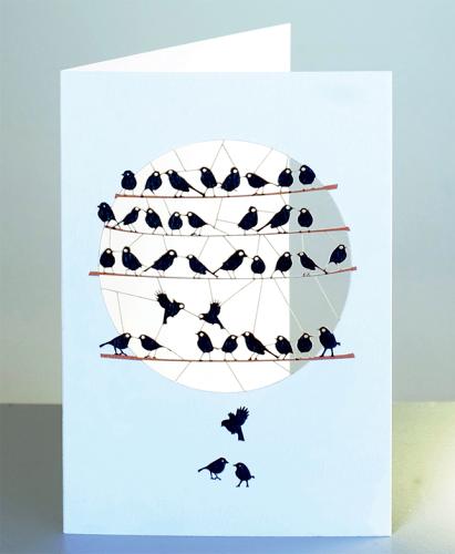 Flock of Birds Greeting Card