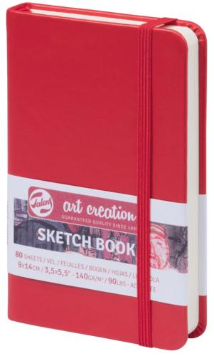 Pocket Notebook / Sketchbook with Blank Pages - Red