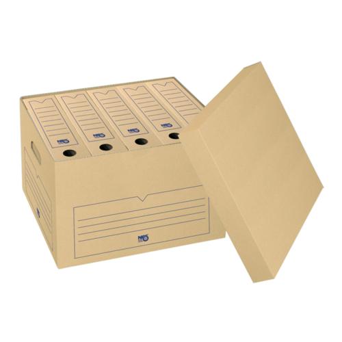 Archive Outer Box with Lid for Foolscap or A4 boxes or suspension files - Brown