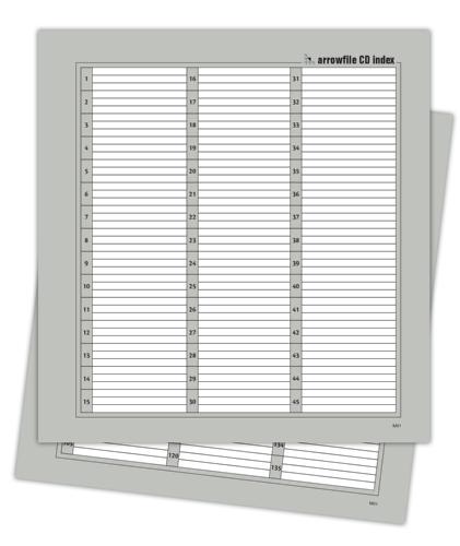 CD/DVD Quick Find Index Sheets 1-180