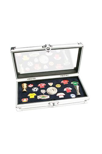 Collectors Aluminium case for Pins, Medals, buttons and badges